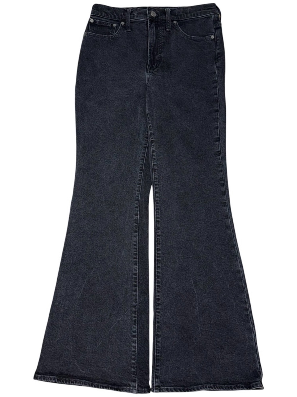 Madewell The Perfect Vintage Flare Jeans 90s Retro Western Festival Black 28 EUC